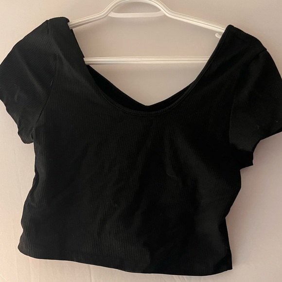 Black Crop Top - Picture 2 of 2